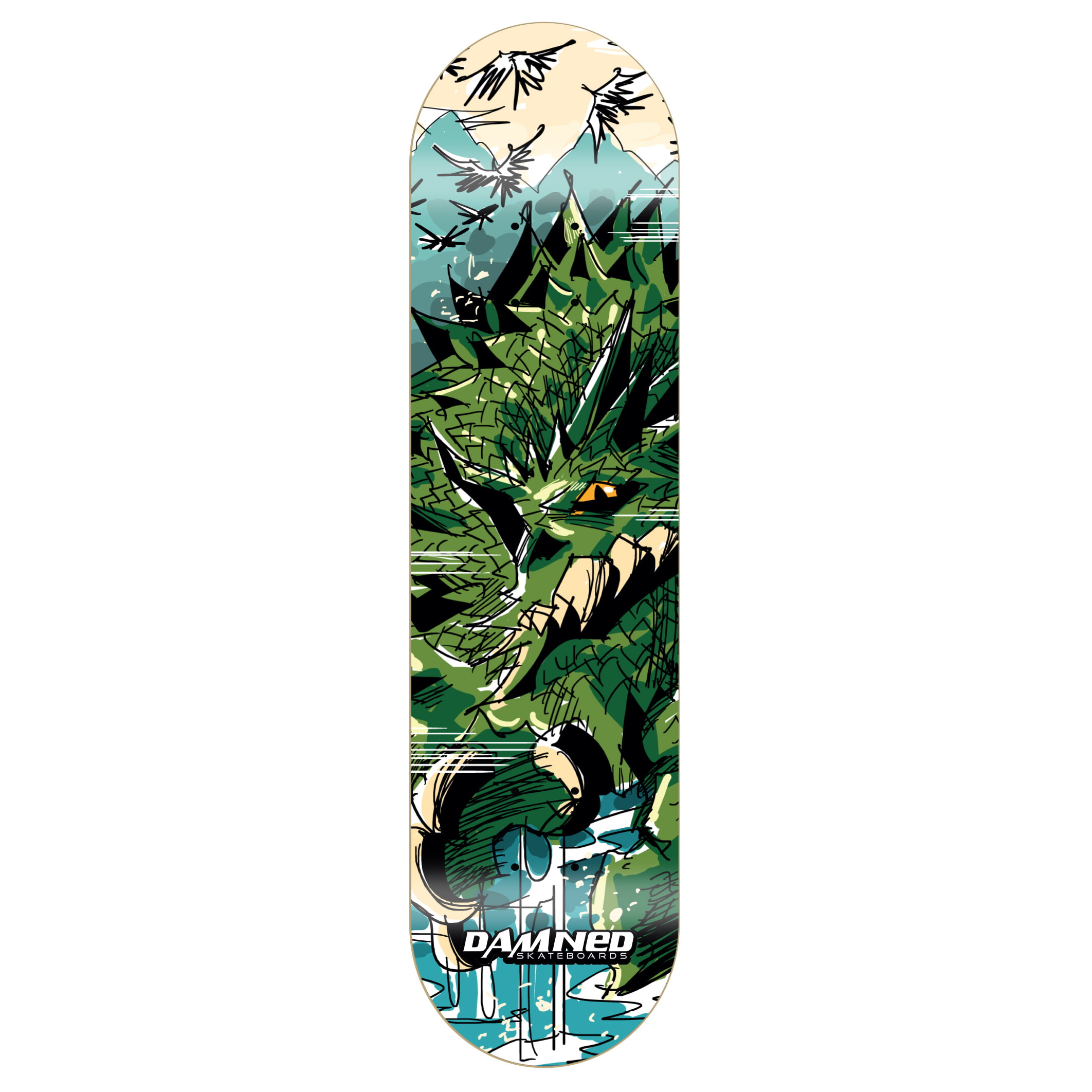 Damned Skateboard Deck DS Draco Ventum Damned Skateboard Deck DS Draco Ventum
