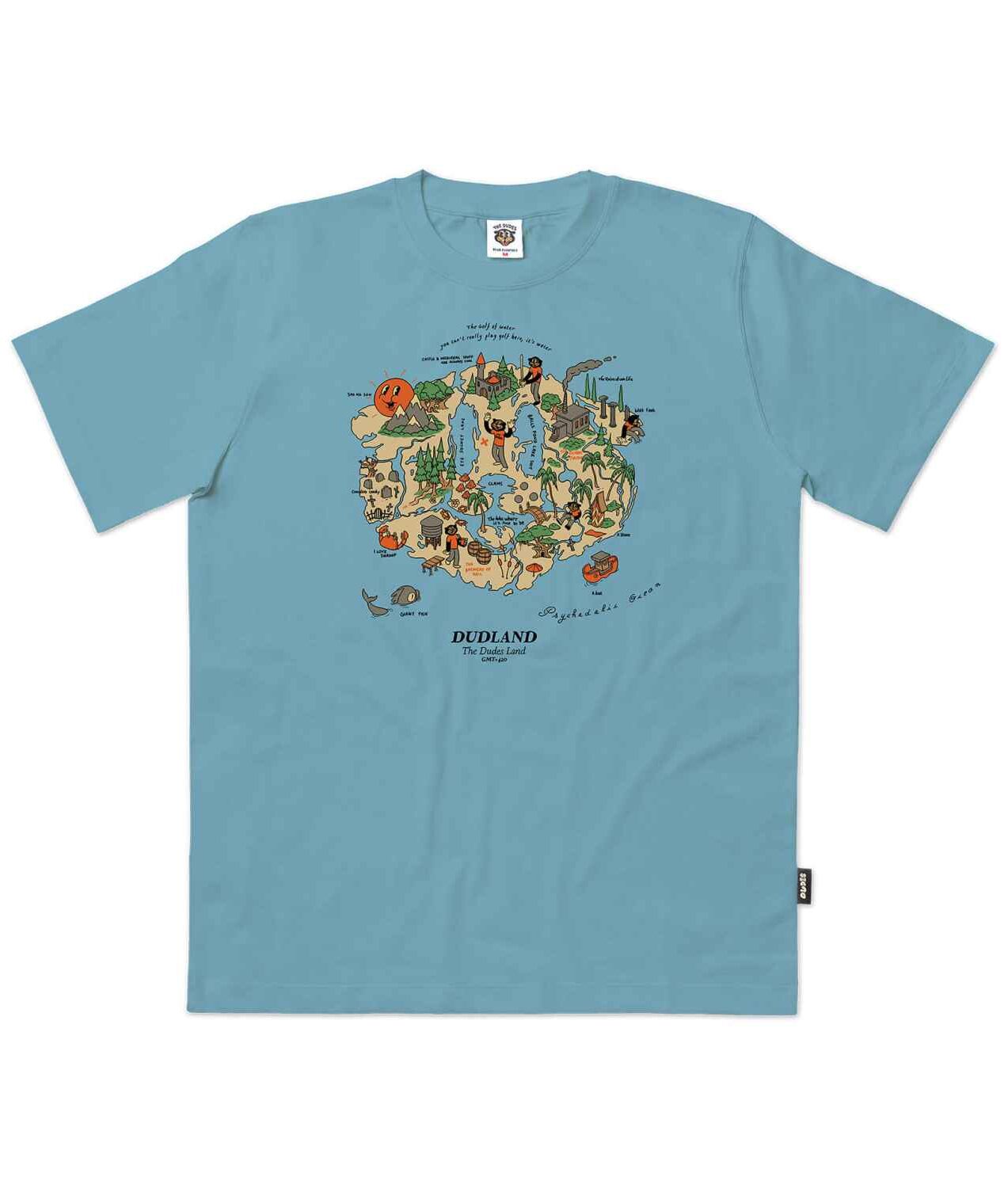 The Dudes Dudland Seasonal T-Shirt - milky blue XXXL
