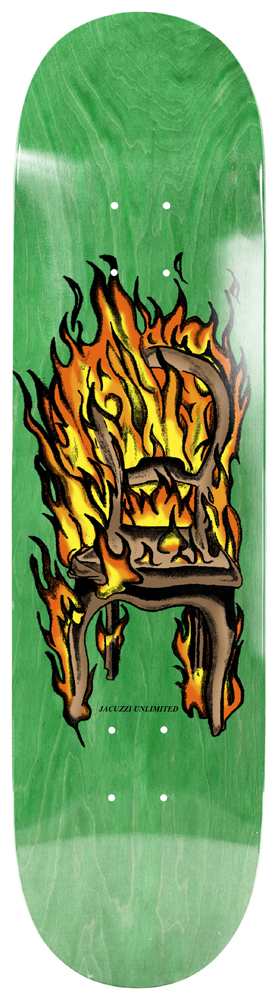 Jacuzzi Skateboard Deck Chair On Fire Twin Tail 8,25 Jacuzzi Skateboard Deck Chair On Fire Twin Tail 8,25