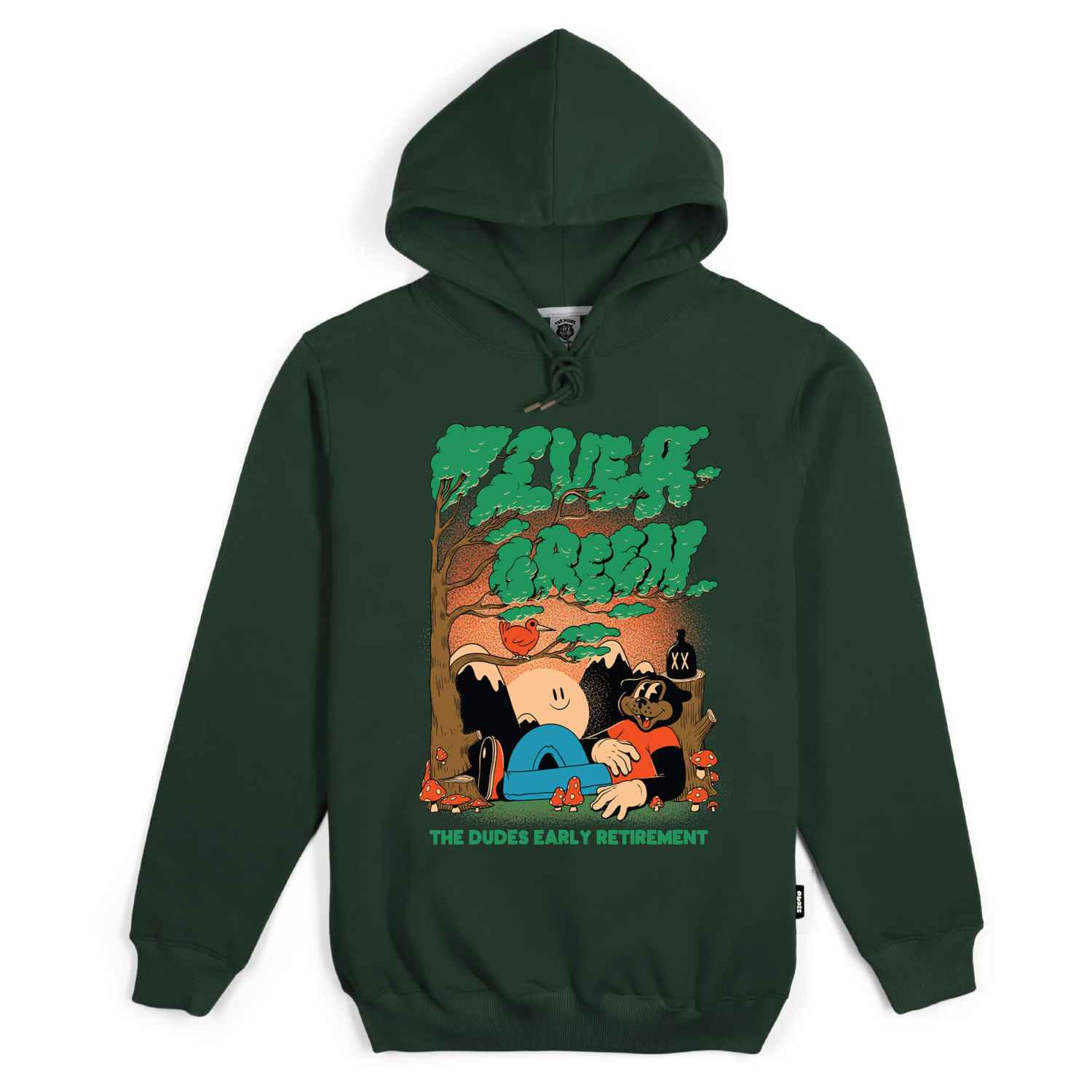 The Dudes Evergreen Seasonal Hoodie - mountain view M The Dudes Evergreen Seasonal Hoodie - mountain view XXXL