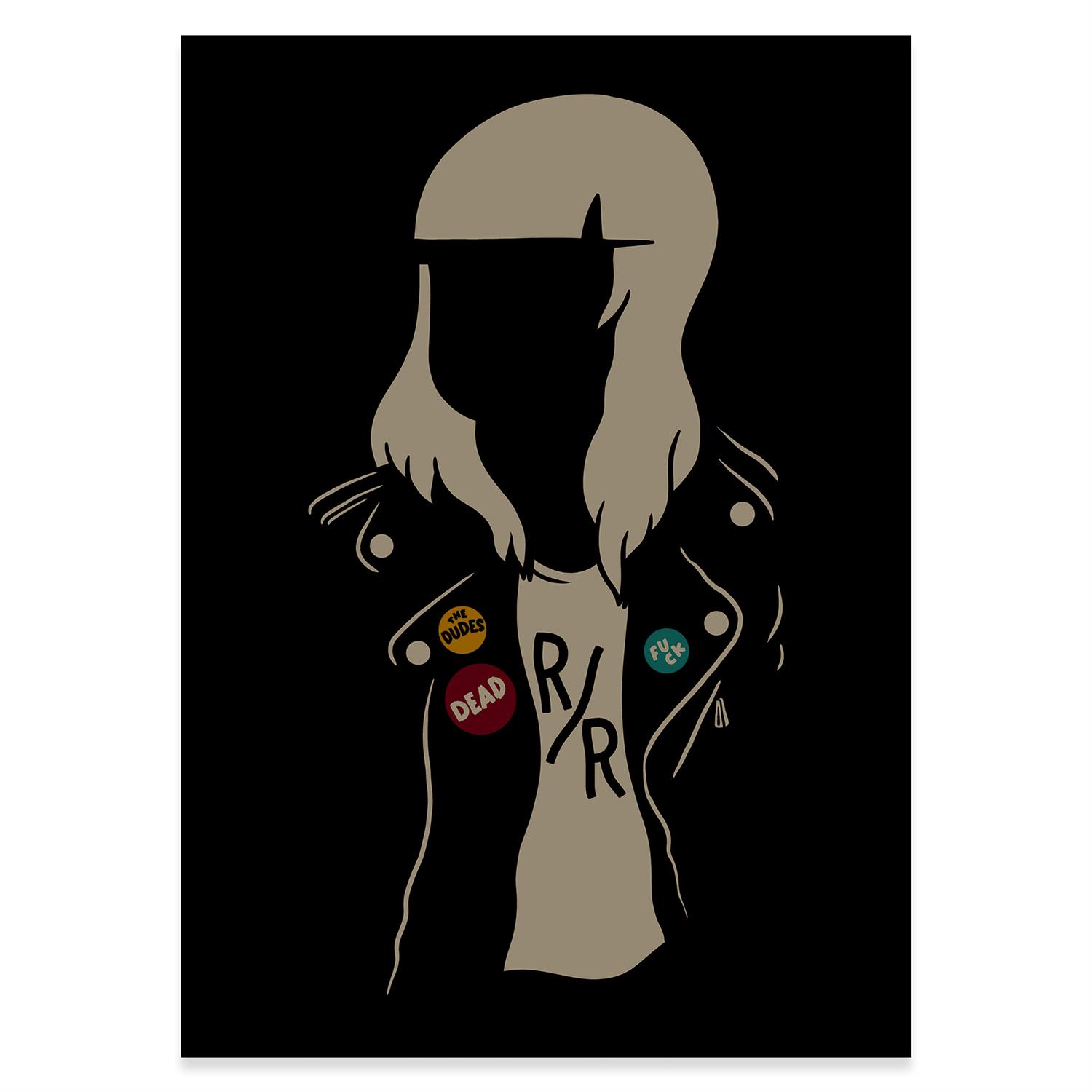 The Dudes Rocka Gal Unlimited Print - black