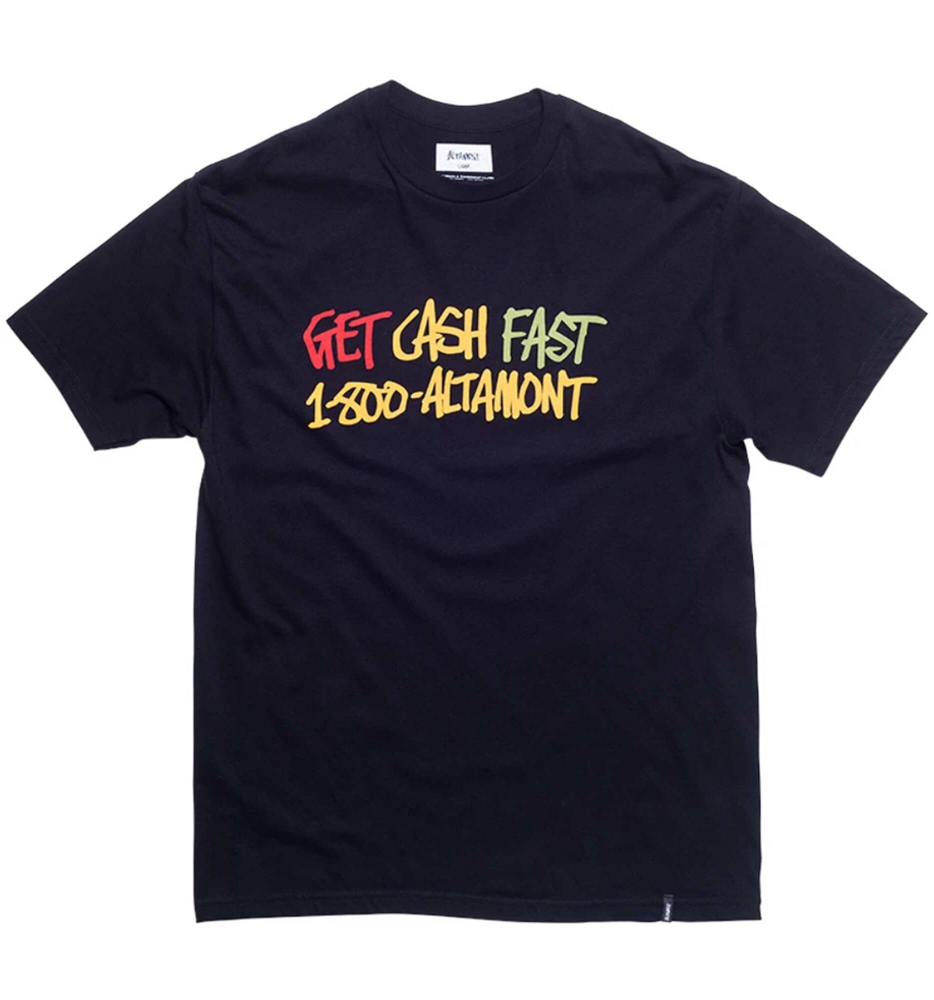 ALTAMONT T-shirt FAST CASH S/S black