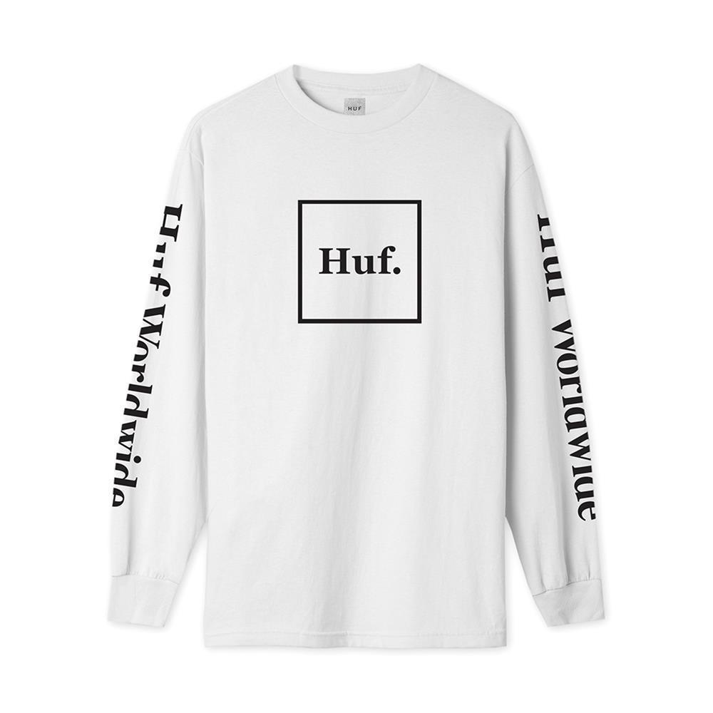 HUF Essentials Domestic Longsleeve white XXL