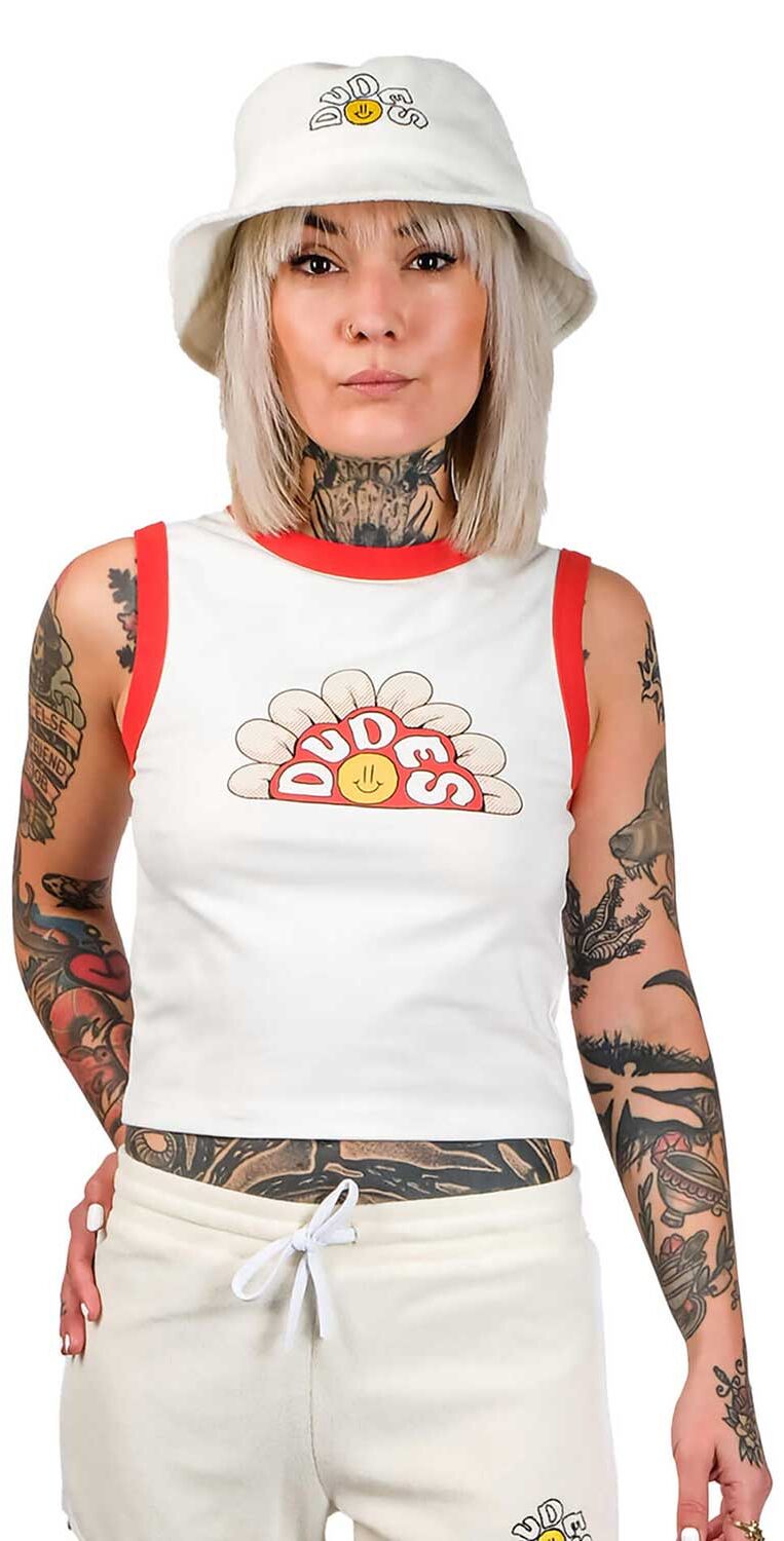 The Dudes Flowa Women Tank Top - off-white S The Dudes Flowa Women Tank Top - off-white XXXL