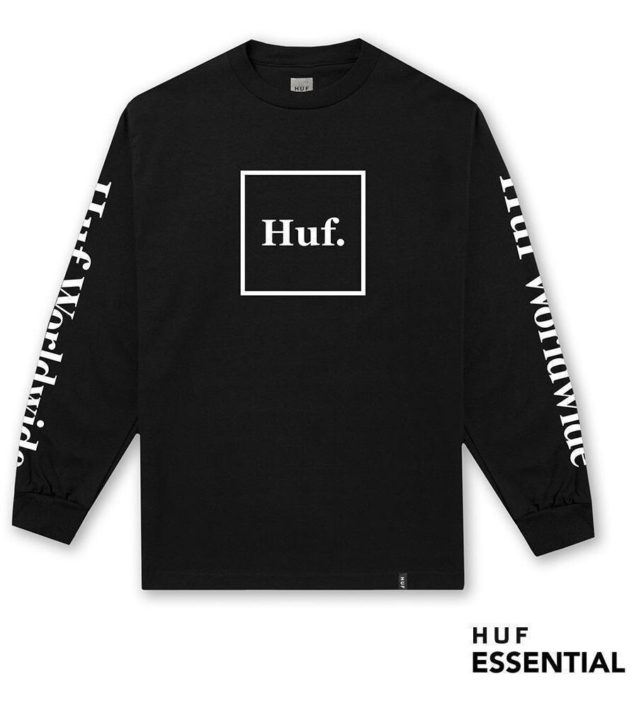 HUF Essentials Domestic Longsleeve black XXL