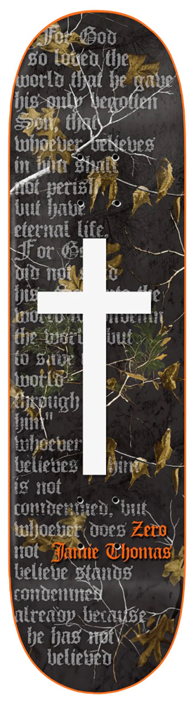 Zero Skateboard Deck Team x RT Thomas Cross Orange 8,25 Zero Skateboard Deck Team x RT Thomas Cross Orange 8,25