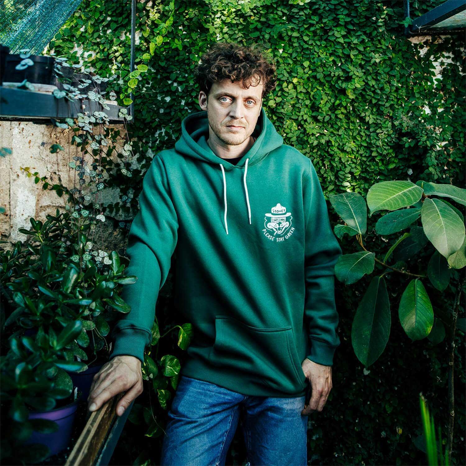 The Dudes Please Hoody - bottle green XXXL