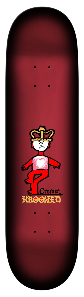 Krooked Skateboard Deck Cromer Mad King 8,06 Krooked Skateboard Deck Cromer Mad King 8,06