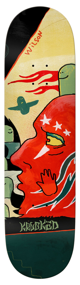 Krooked Skateboard Deck Wilson Three Star 8,50 Krooked Skateboard Deck Wilson Three Star 8,50