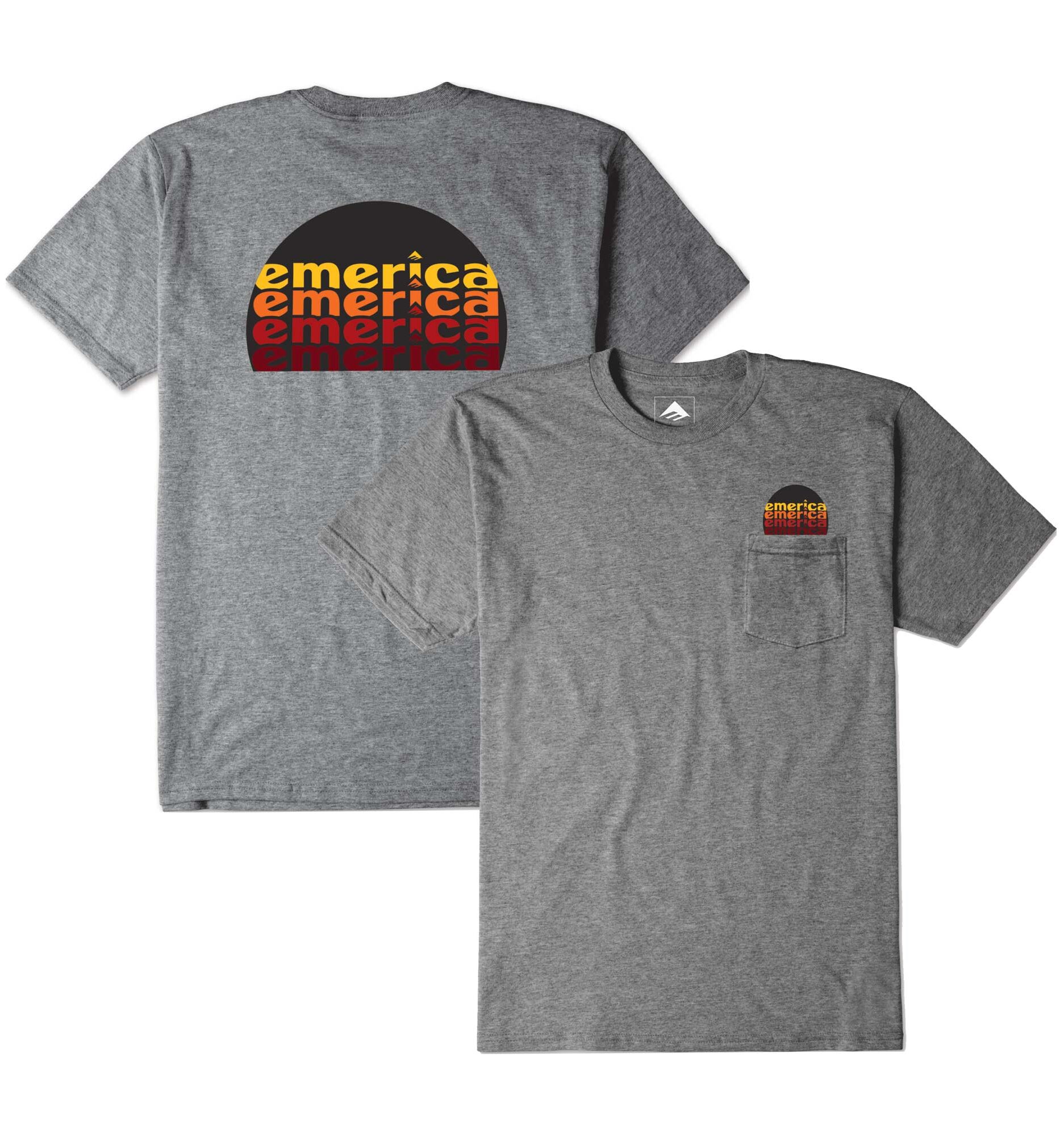 EMERICA T-Shirt HIGH NOON POCKET grey/heather EMERICA T-Shirt HIGH NOON POCKET, grey/heather S