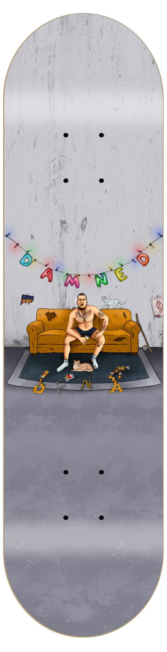 Damned #alldayjuicy Skateboard Deck Damned #alldayjuicy Skateboard Deck 8.50