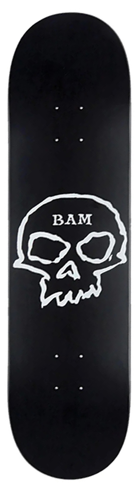 Zero Skateboard Deck Team x BAM Single Skull Black 8,50