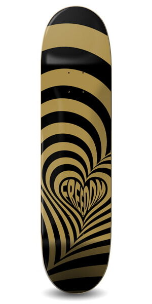 Freedom Hypnolove Gold Skateboard Deck Freedom Hypnolove Gold Skateboard Deck