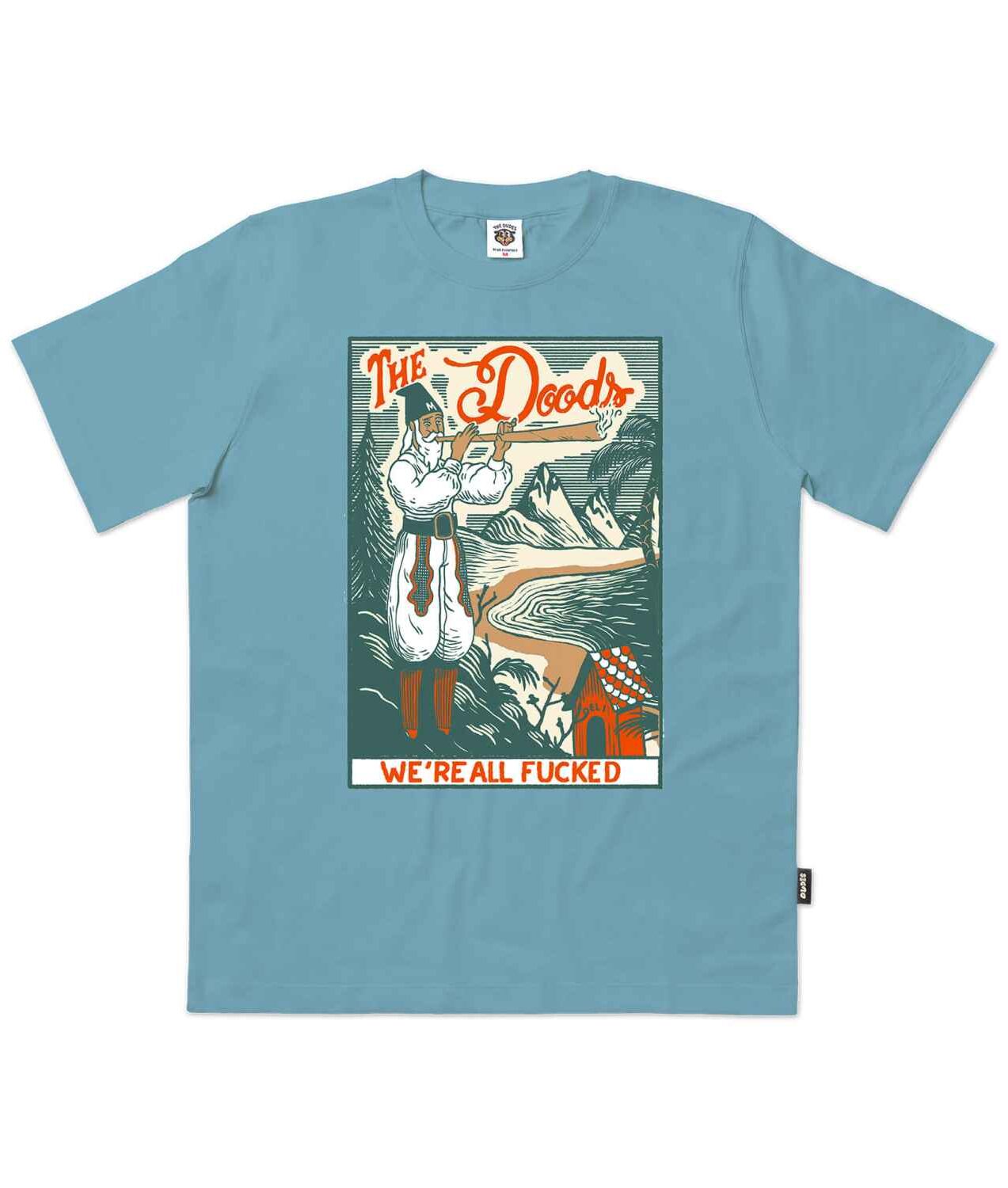 The Dudes All Fucked Classic T-Shirt - milky blue XXXL