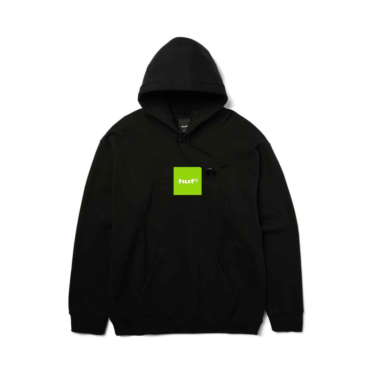 HUF Box Logo Hoodie - black/huf green XXL