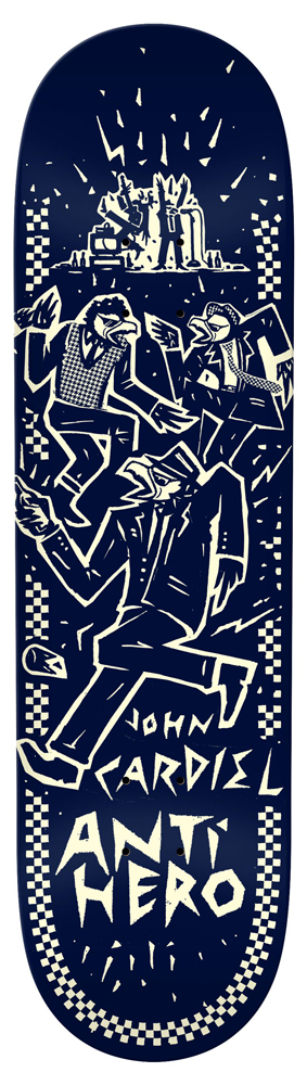 Anti Hero Skateboard Deck Cardiel Rudder Bwoys 8,62