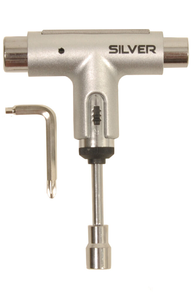 Silver Metalic Silver Skate Tool