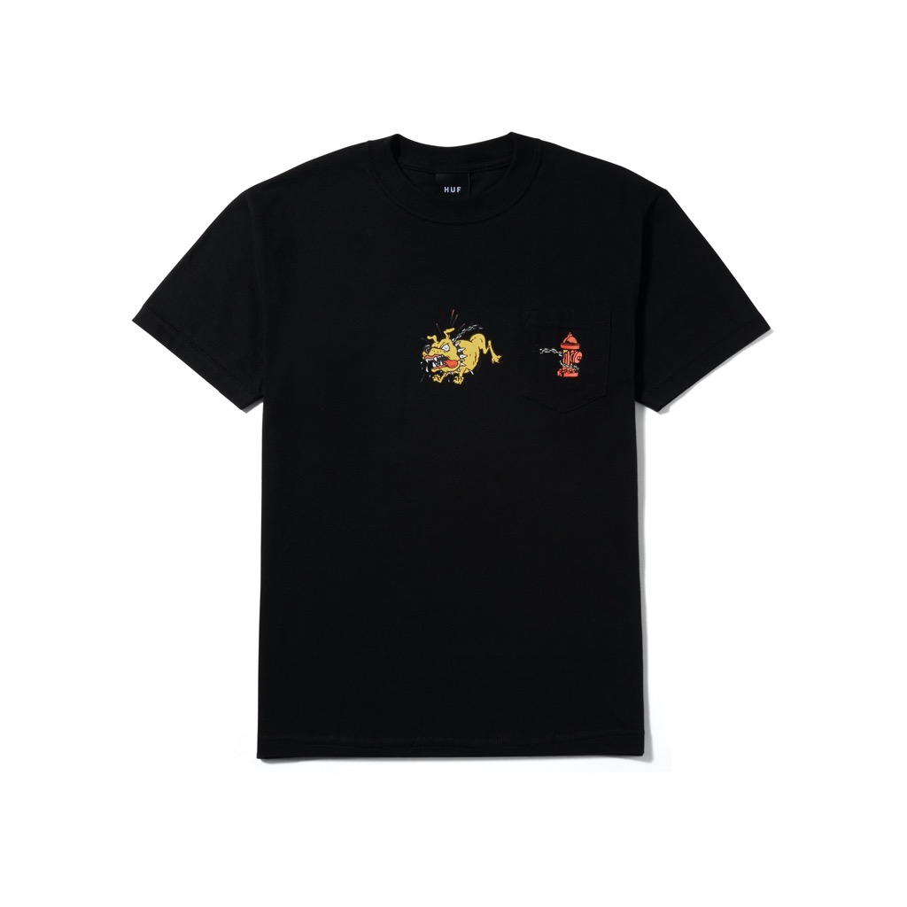 HUF Junkyard Dog Pocket T-Shirt - black M