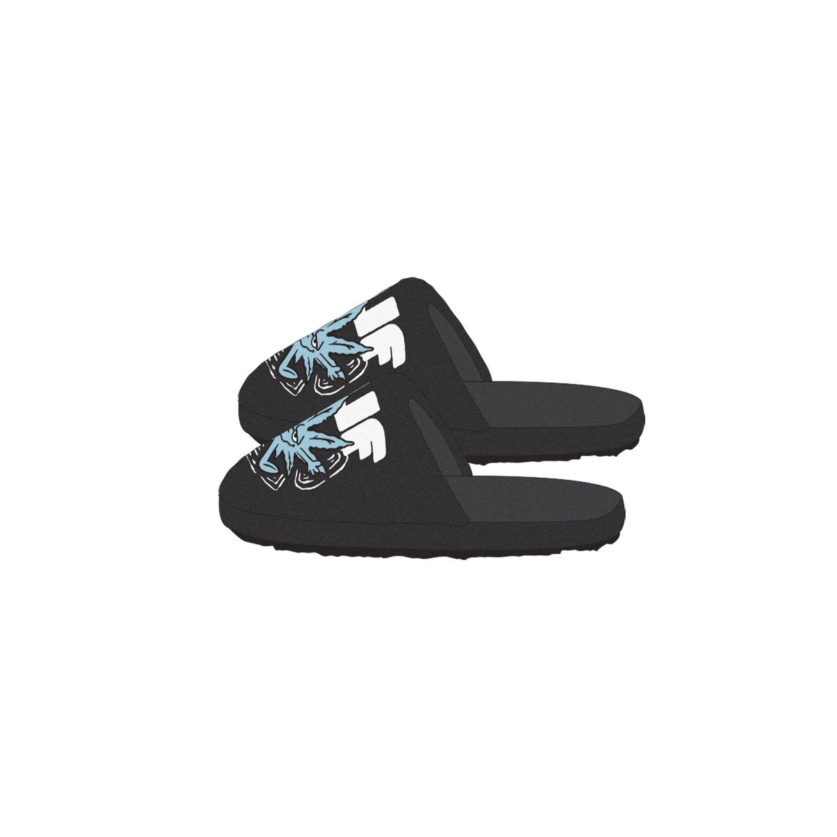 HUF Snow Angel Fuzzy Slipper - black HUF Snow Angel Fuzzy Slipper - black