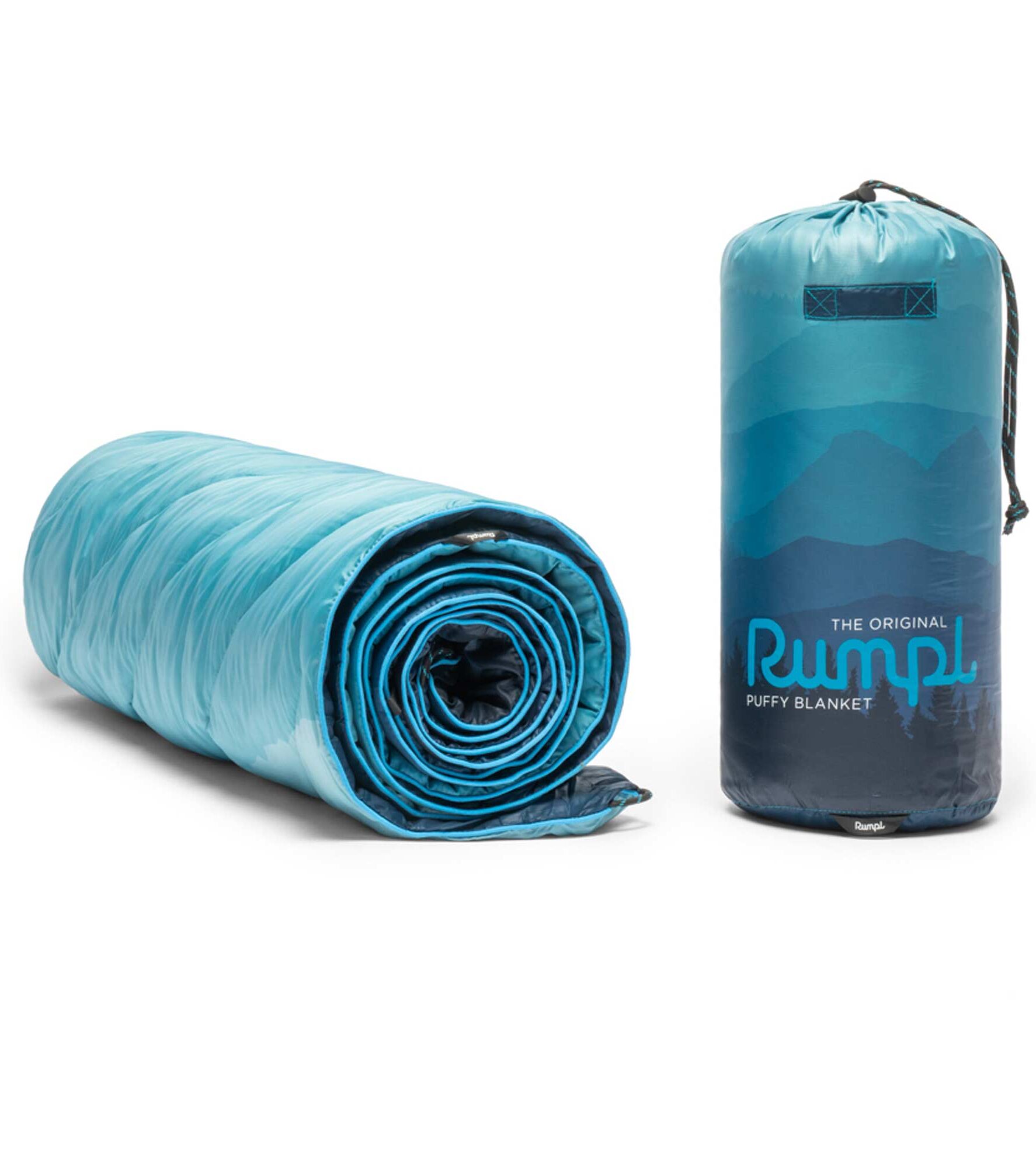 RUMPL Blanket ORIGINAL PUFFY PRINTED / 1 PERS, blue ridge fade RUMPL Blanket ORIGINAL PUFFY PRINTED / 1 PERS, blue ridge fade