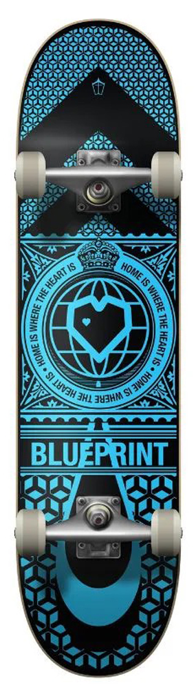 Blueprint Komplettboard Home Heart Black/Blue 7,75