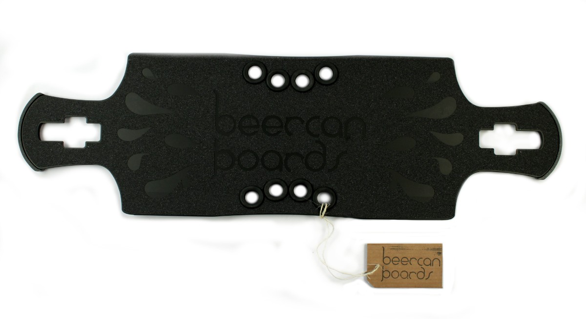 Beercan Boards - 35" Oat Soda Drop Through/Down/Pedals Longboard Deck black