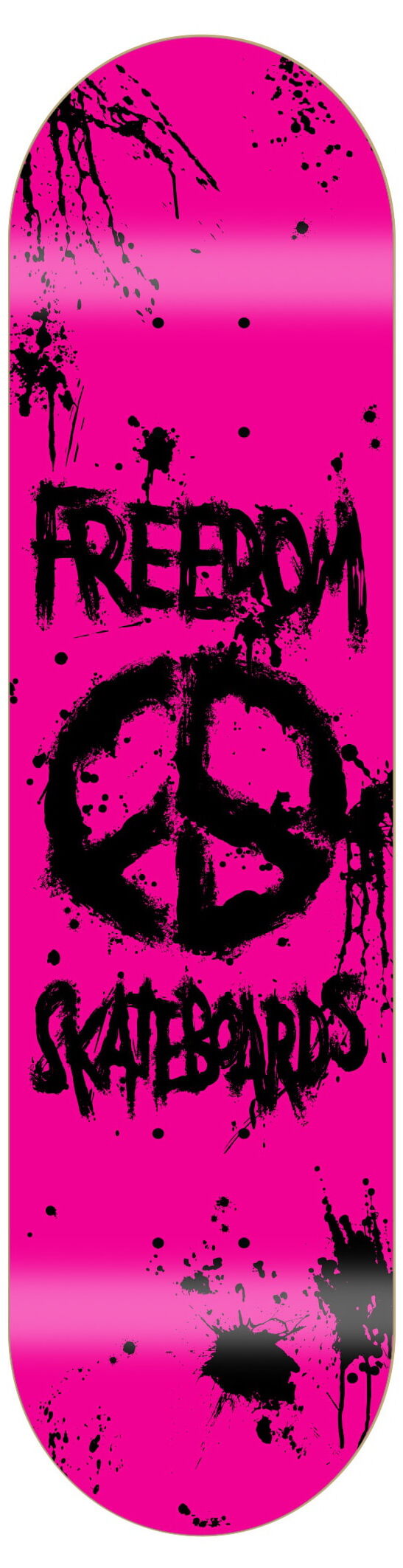 Freedom Peace Paint NEON-Pink Skateboard Deck Freedom Peace Paint NEON-Pink Skateboard Deck