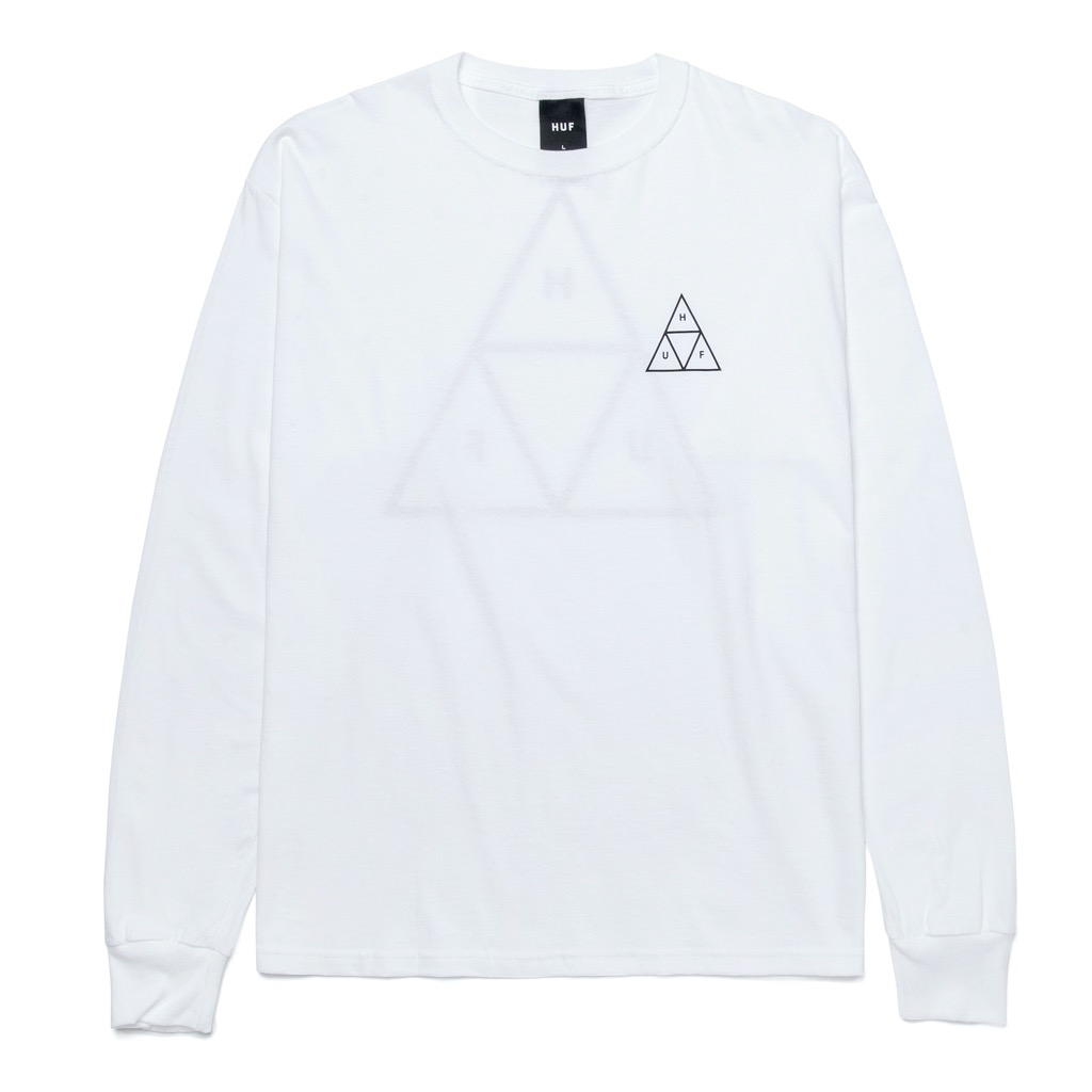 HUF Essentials Triple Triangle Longsleeve - white XXL