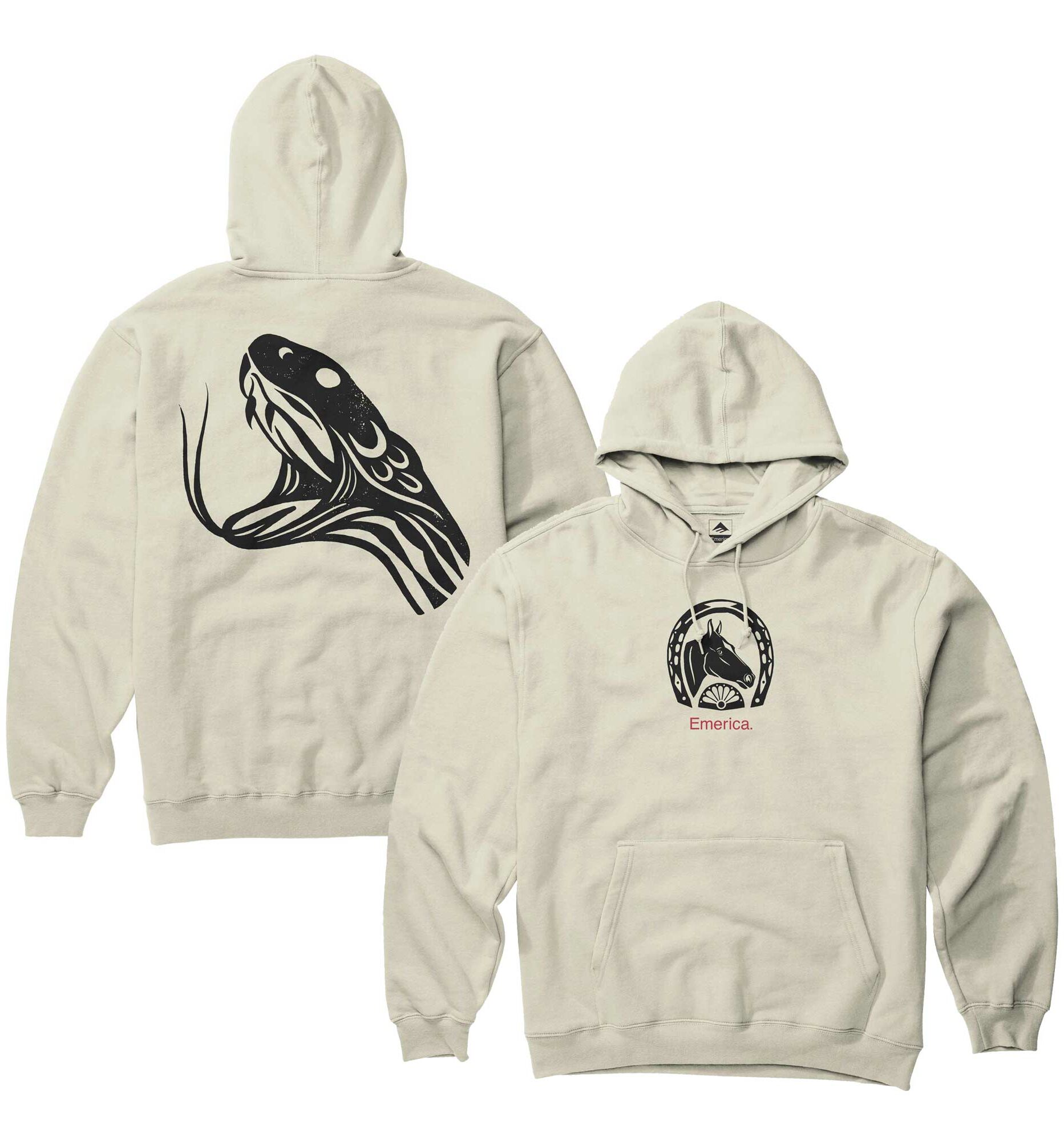 EMERICA Sweat JESS MUDGETT HOODIE, sand XL