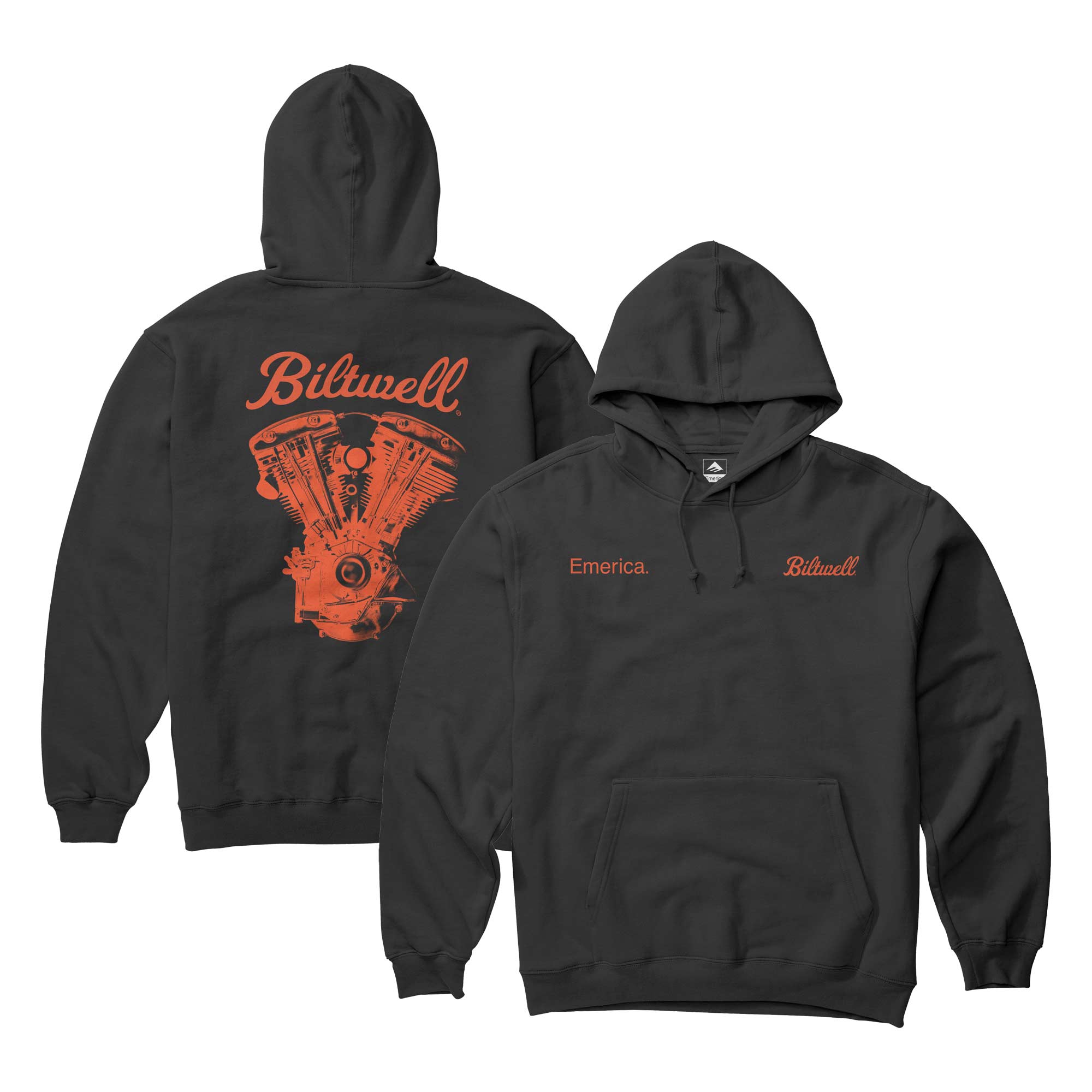 EMERICA Sweat BILTWELL HOODIE black EMERICA Sweat BILTWELL HOODIE, black XXL