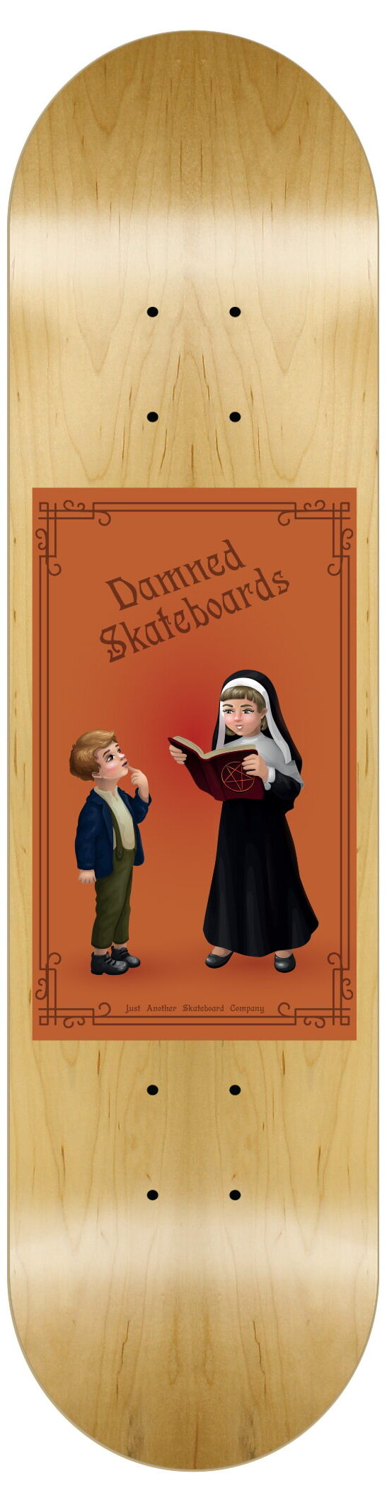 Damned Skateboard Deck Satanic Bible Damned Skateboard Deck Satanic Bible
