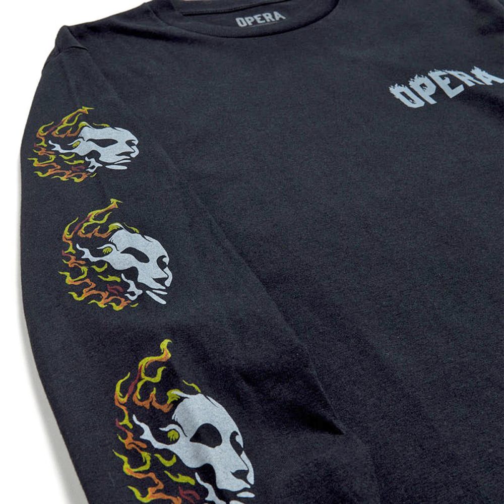 Langarm T-Shirt Opera Fire Mask Black XL