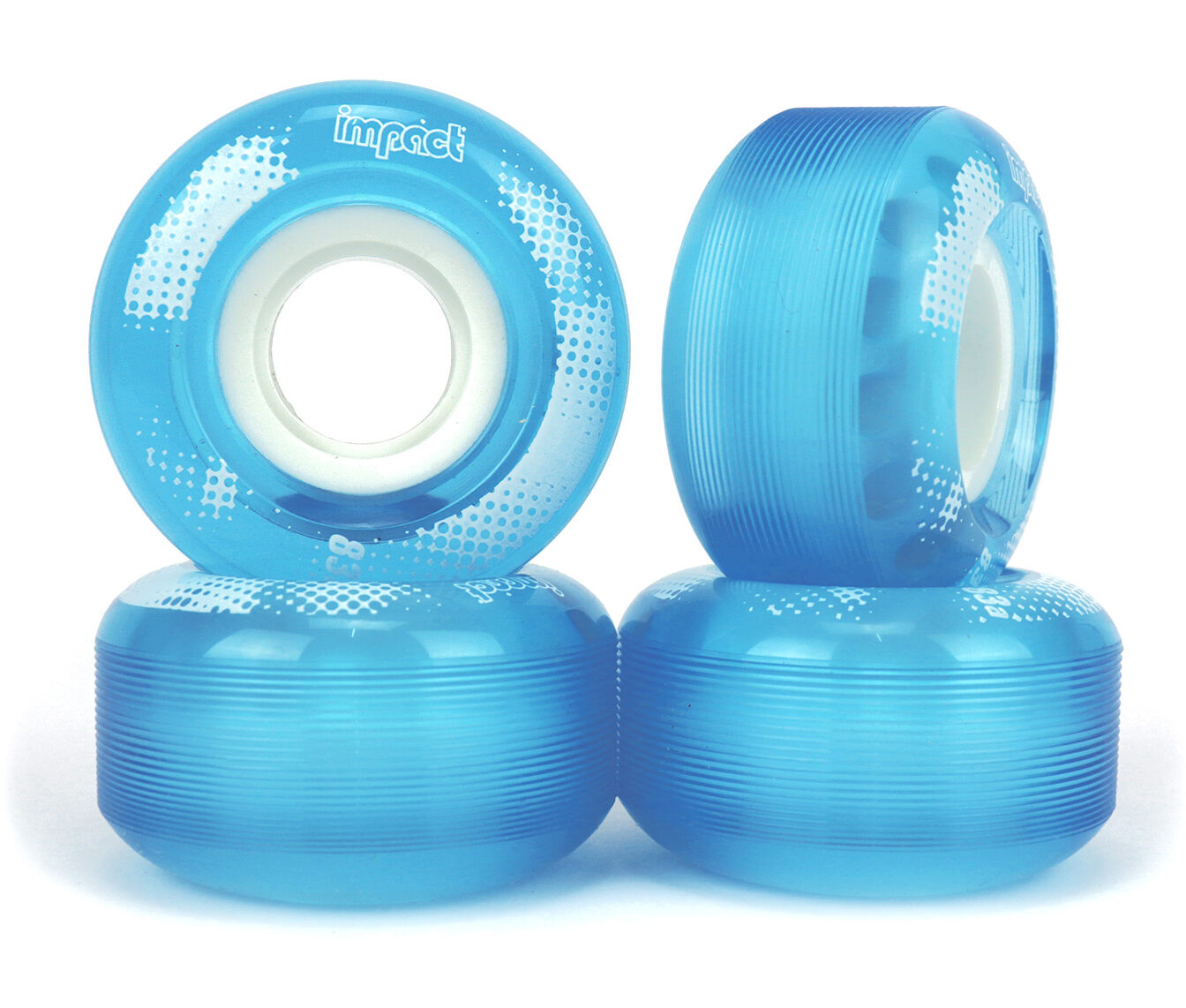 Impact Cruiser Wheels Clear Blue 55mm 83A Impact Cruiser Wheels Clear Blue 53mm 83A