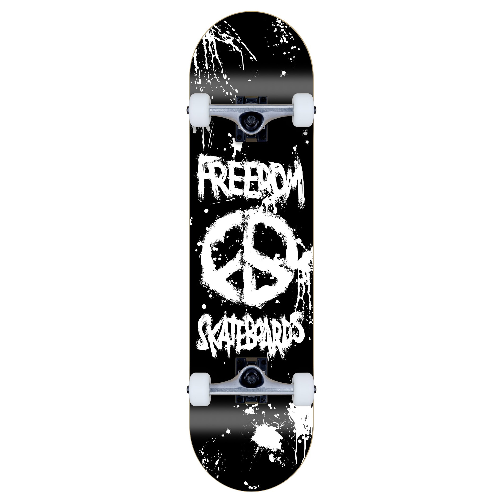 Freedom complete Skateboard Peace Paint Black