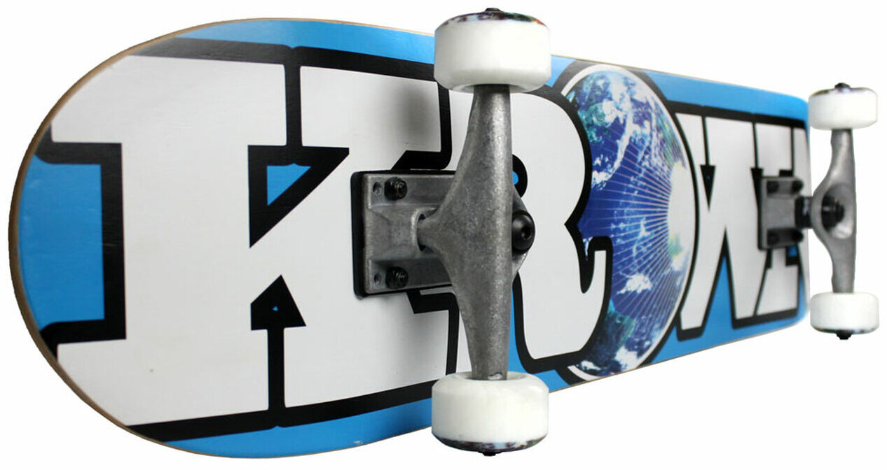 Krown Complete Skateboard Rookie world blue 7.5 Krown Complete Skateboard Rookie world blue 7.5