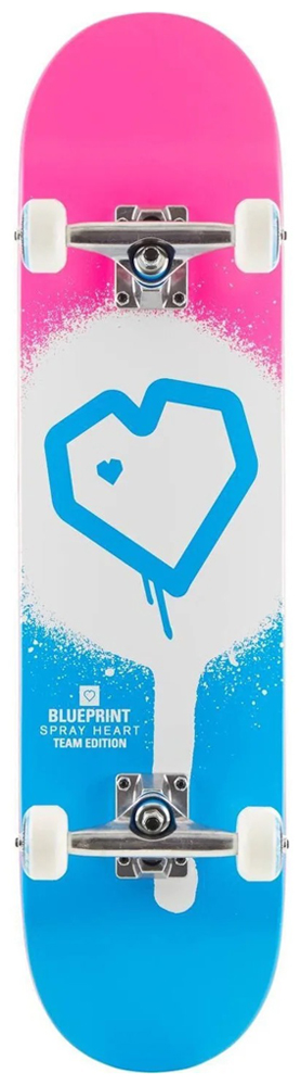 Blueprint Komplettboard Spray Heart Blue/Pink 7,75 Blueprint Komplettboard Spray Heart Blue/Pink 7,75