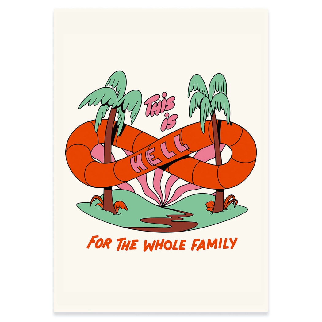 The Dudes Waterpark Unlimited Print - white The Dudes Waterpark Unlimited Print - white