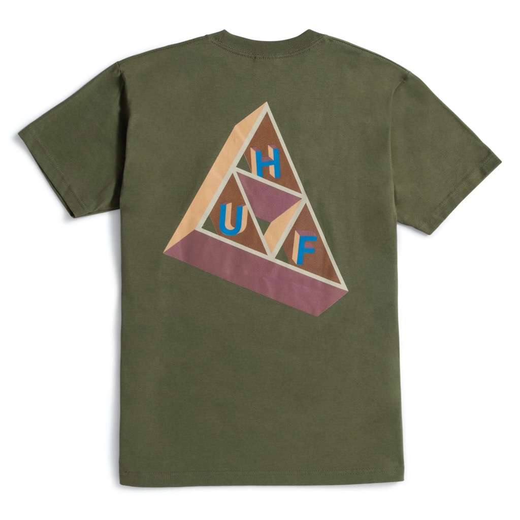 HUF Based Triple Triangle T-Shirt - olive M