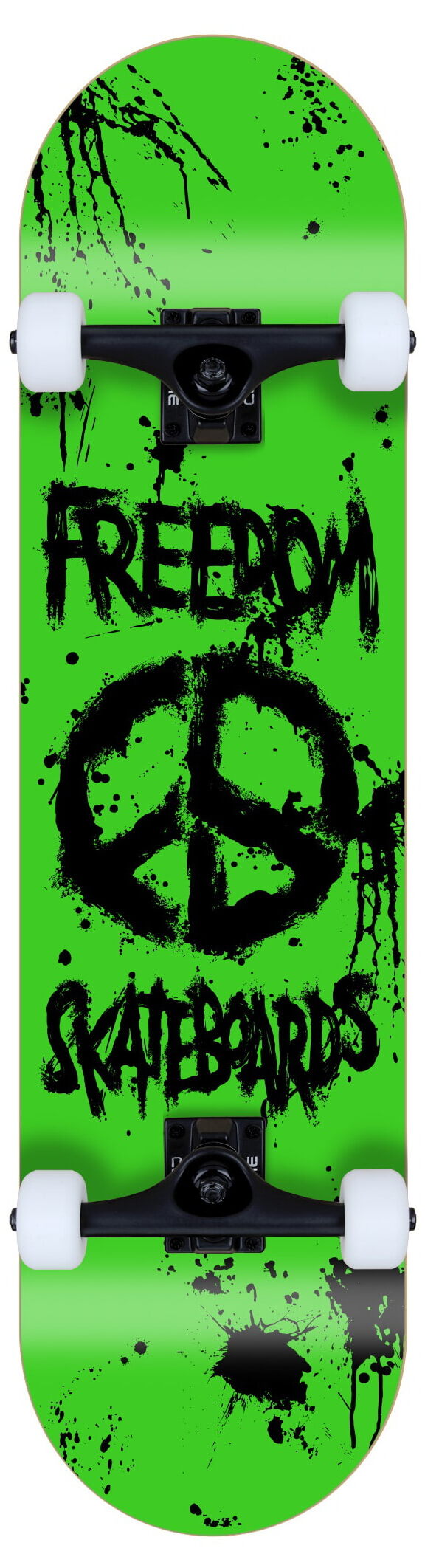 Freedom complete Skateboard Peace Paint Neon-Green
