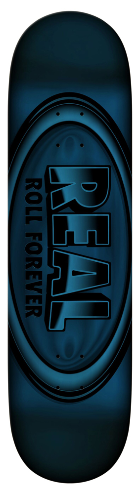 Real Skateboard Deck DBX Oval Blue Foil 8,50