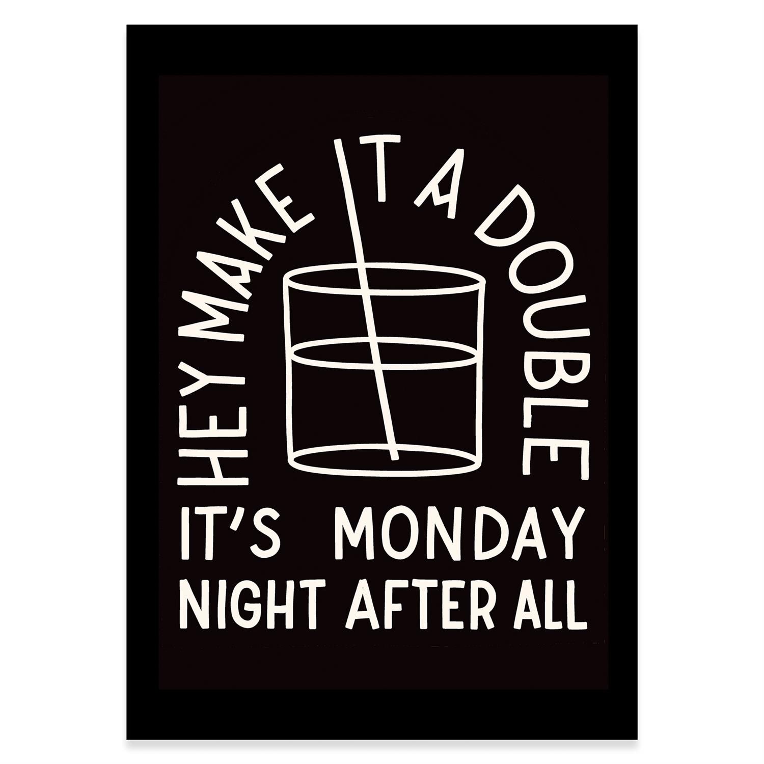 The Dudes Monday Unlimited Print - black