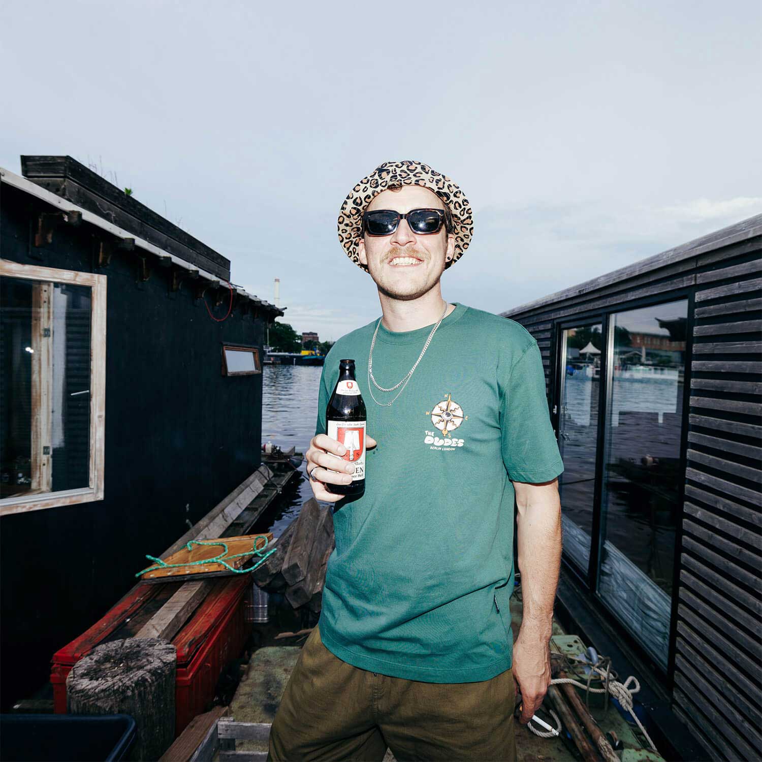 The Dudes Dudland T-Shirt - bottle green XXXL