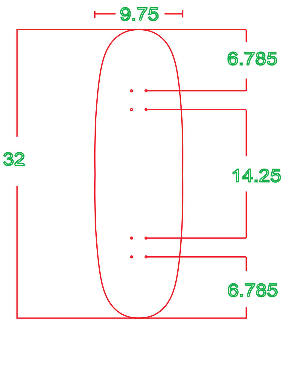Bold Twin Tail Egg Shape 9.75 Bold Twin Tail Egg Shape 9.75