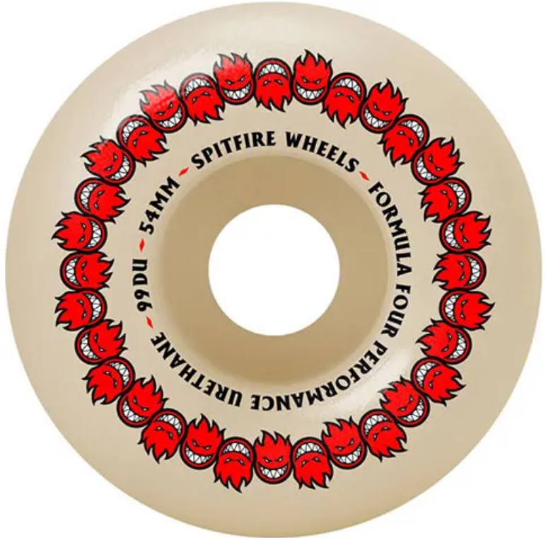 Spitfire Skateboard Wheels F4 Repeaters Classic Full 99A 54mm