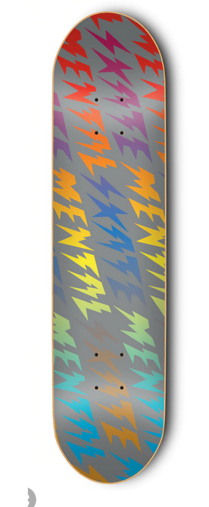 Skate-Mental Bolts Multicolored Skateboard Deck 8.375