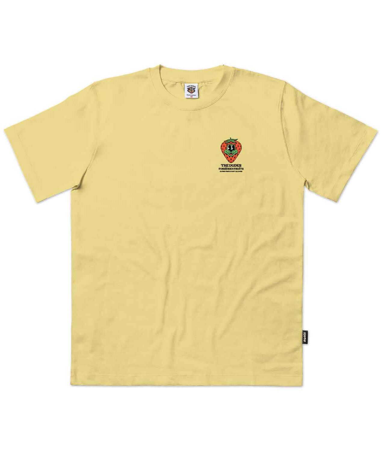 The Dudes Strawberry Seasonal T-Shirt - custard XL The Dudes Strawberry Seasonal T-Shirt - custard XL