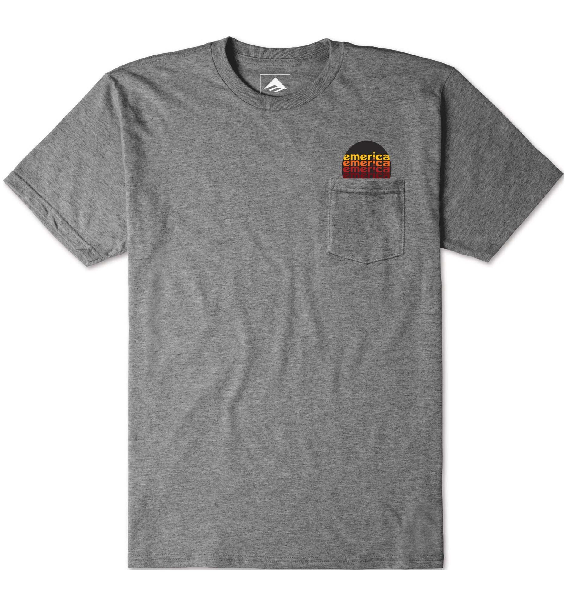 EMERICA T-Shirt HIGH NOON POCKET grey/heather EMERICA T-Shirt HIGH NOON POCKET, grey/heather S