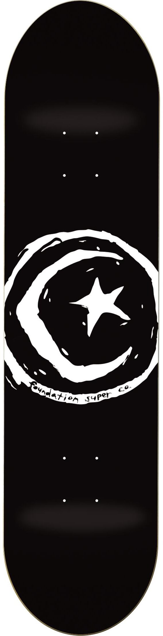 Foundation Star & Moon Black Skateboard Deck 8.0