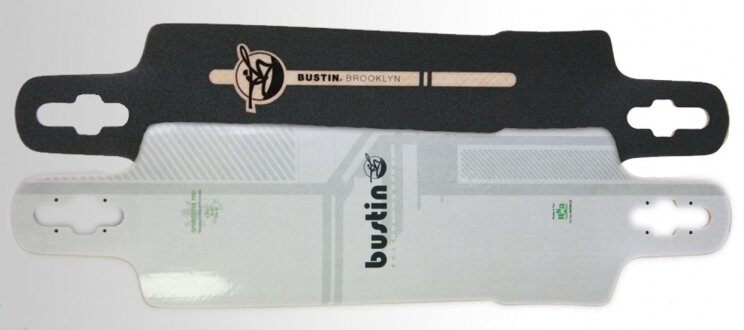 Bustin Sportster Fiber Longboard Deck White 39.25 x 10