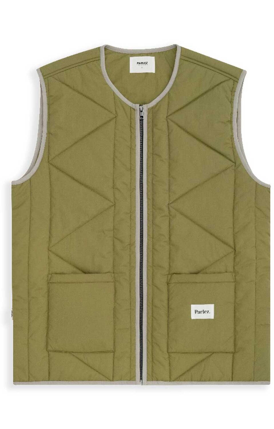 Parlez Elkins Gilet - olive green XXL